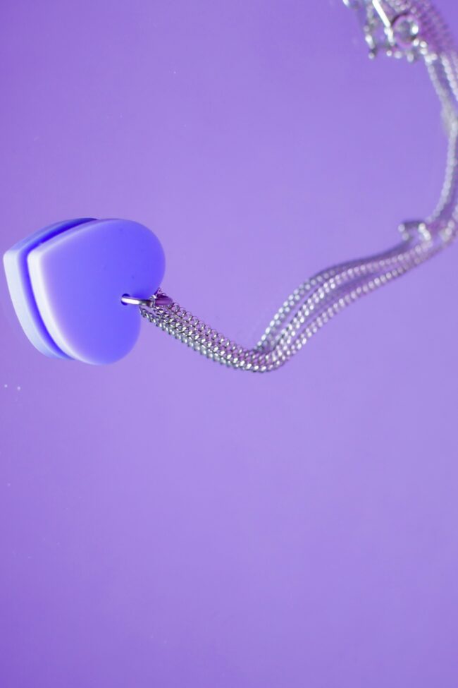 Pieni laventeli Sydän Kaulakoru hopea ketju titiMadam Jewelry Pieni laventeli Sydän Kaulakoru hopea ketju titiMadam Jewelry