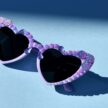 Sydämen malliset laventelit timantti aurinkolasit titiMadam 2