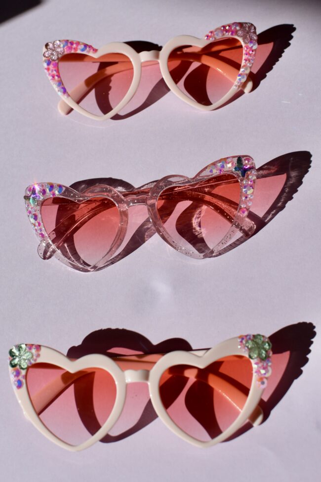 Vaaaleanpunaiset sydämen malliset aurinkolasit titiMadam Jewelry Vaaaleanpunaiset sydämen malliset aurinkolasit titiMadam Jewelry