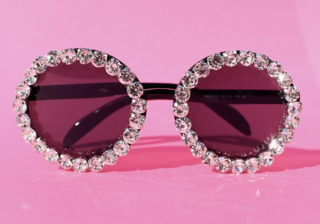 Pyöreät mustat isot Timantti Aurinkolasit titiMadam Pyöreät mustat isot Timantti Aurinkolasit titiMadam