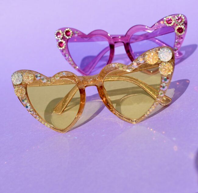 Sydämen malliset magentat aurinkolasit timanttikoristeilla titiMadam Jewelry 12 Sydämen malliset magentat aurinkolasit timanttikoristeilla titiMadam Jewelry
