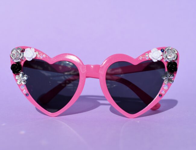 Sydämen muotoiset pinkit timantti kukka aurinkolasit titiMadam Jewelry 5 Sydämen muotoiset pinkit timantti kukka aurinkolasit titiMadam Jewelry