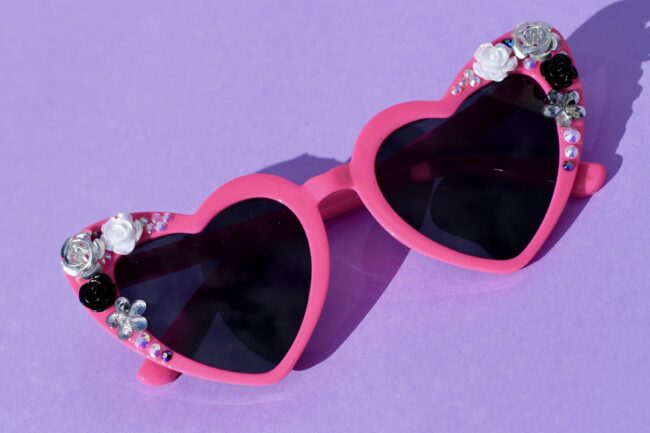 Sydämen muotoiset pinkit timantti kukka aurinkolasit titiMadam Jewelry 8 Sydämen muotoiset pinkit timantti kukka aurinkolasit titiMadam Jewelry