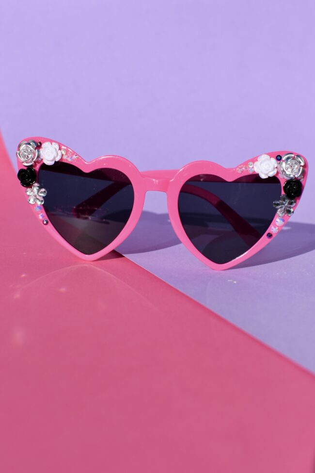 Sydämen muotoiset pinkit timantti kukka aurinkolasit titiMadam Jewelry 9 Sydämen muotoiset pinkit timantti kukka aurinkolasit titiMadam Jewelry
