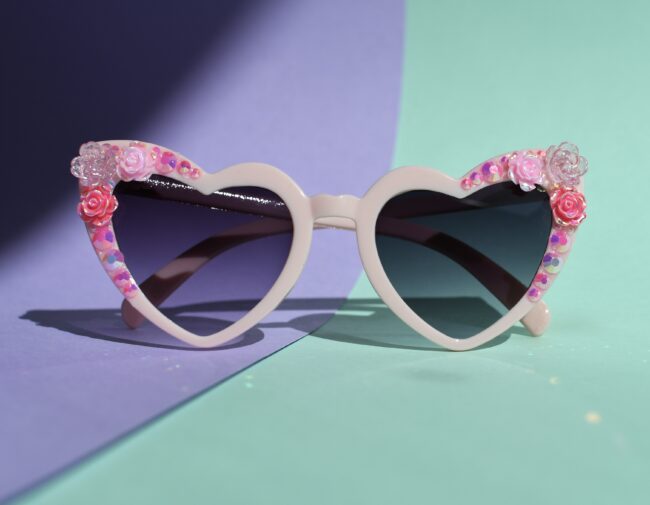 Vaaleanpunaiset sydämen muotoiset timantti aurinkolasit titiMadam Jewelry 10 Vaaleanpunaiset sydämen muotoiset timantti aurinkolasit titiMadam Jewelry