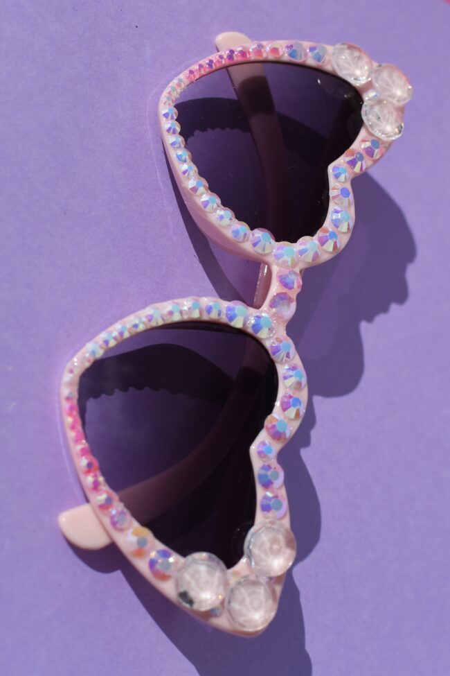 Vaaleanpunaiset sydämen muotoiset timantti aurinkolasit titiMadam Jewelry 3 Vaaleanpunaiset sydämen muotoiset timantti aurinkolasit titiMadam Jewelry