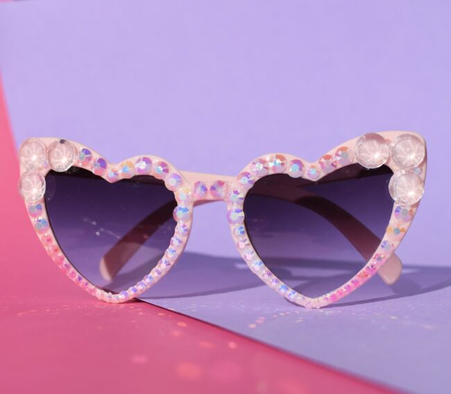 Vaaleanpunaiset sydämen muotoiset timantti aurinkolasit titiMadam Jewelry 5 Vaaleanpunaiset sydämen muotoiset timantti aurinkolasit titiMadam Jewelry