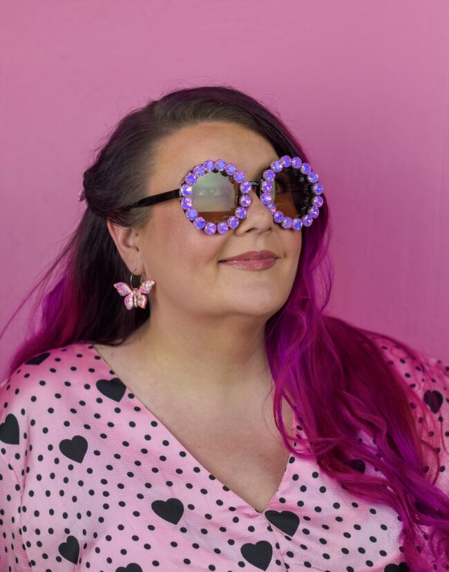 Pyöreät isot ruskeat laventelit timantti aurinkolasit titiMadam Jewelry Pyöreät isot ruskeat laventelit timantti aurinkolasit titiMadam Jewelry