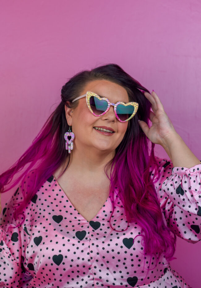 Sydämen malliset vaaleanpunaiset timantti aurinkolasit titiMadam Jewelry Sydämen malliset vaaleanpunaiset timantti aurinkolasit titiMadam Jewelry