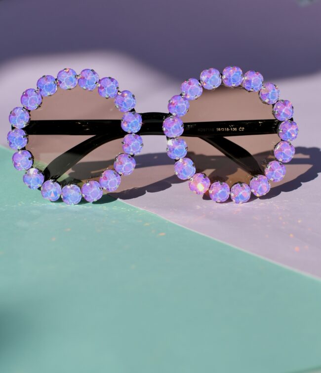 Laventelit isot pyöreät timantti aurinkolasit titiMadam Jewelry Laventelit isot pyöreät timantti aurinkolasit titiMadam Jewelry