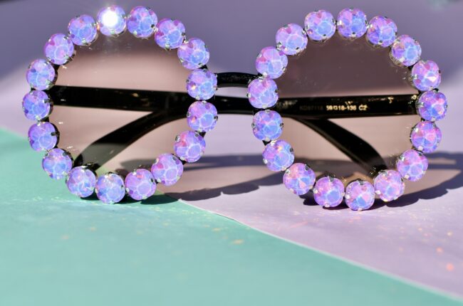 Laventelit pyöreät timantti aurinkolasit titiMadam Laventelit pyöreät timantti aurinkolasit titiMadam