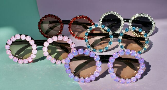 Upeat isot pyöreät timantti aurinkolasit titiMadam Jewelry Upeat isot pyöreät timanttiaurinkolasit titiMadam Jewelry