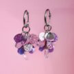 DOP Grape Moniväriset liilat glitter korvakorut renkaalla titiMadam Jewelry