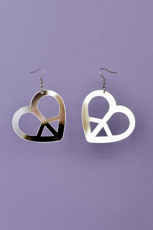 Isot Peace Korvakorut hopea peili titiMadam Jewelry Isot Peace Korvakorut hopea peili titiMadam Jewelry