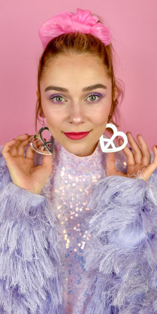 Peace Statement Korvakorut hopea peili titiMadam Jewelry