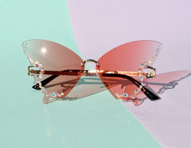 Perhosen Malliset Vaaleanpunaiset Timantti Aurinkolasit titiMadam Perhosen Malliset Vaaleanpunaiset Timantti Aurinkolasit titiMadam