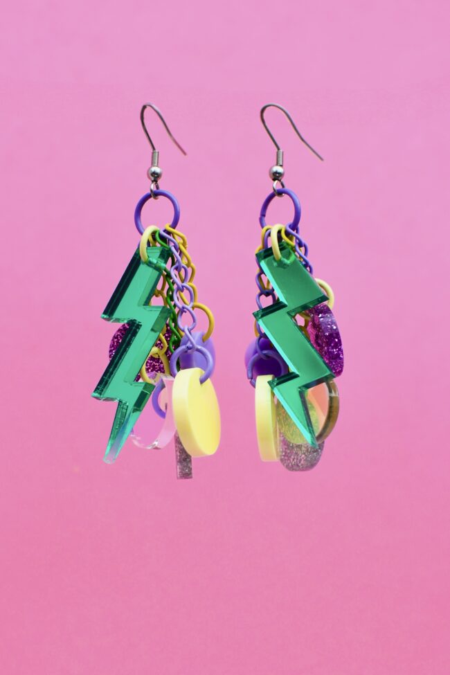 DOP Lightning moniväriset festival salama korvakorut titiMadam DOP Lightning moniväriset festival salama korvakorut titiMadam