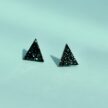 Pienet Glitter Kolmio mustat Nappikorvakorut titiMadam