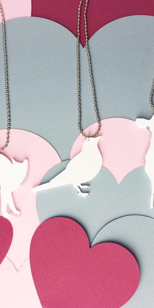 Valkoiset eläin kaulakorut Pingviini Kissa Lintu Lehmä Bambi titiMadam Jewelry