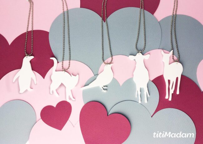 Valkoiset eläin kaulakorut Pingviini Kissa Lintu Lehmä Bambi titiMadam Jewelry Valkoiset eläin kaulakorut Pingviini Kissa Lintu Lehmä Bambi titiMadam Jewelry