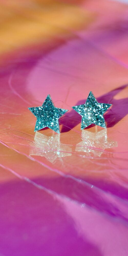 Glitter Tähti nappikorvakorut jade titiMadam Jewelry