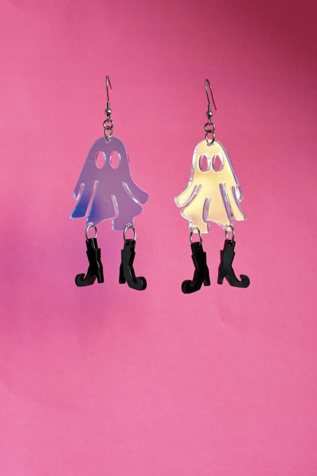 Iso Kummitus Halloween korvakorut saappaat titiMadam Iso Kummitus Halloween korvakorut saappaat titiMadam