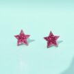 Pienet Glitter Tähti nappikorvakorut pinkki titiMadam Jewelry
