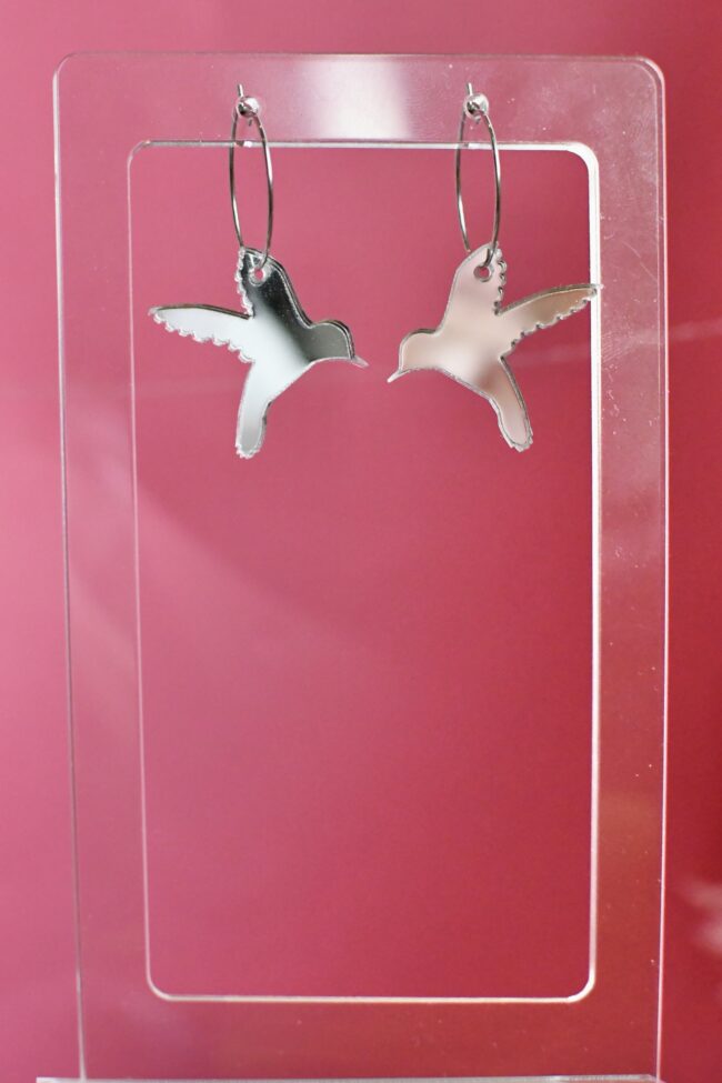 Pienet Kolibri korvakorut hopea peili titiMadam Pienet Kolibri korvakorut hopea peili titiMadam