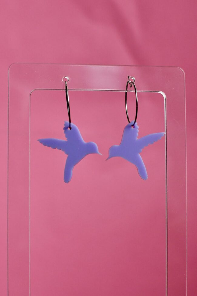 Pienet Kolibri korvakorut laventeli titiMadam Pienet Kolibri korvakorut laventeli titiMadam