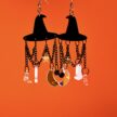 Isot Mustat Hattu Halloween korvakorut titiMadam Jewelry