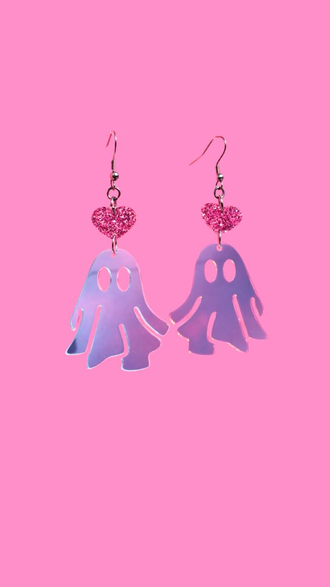 Kummitus Halloween korvakorut sydän titiMadam Kummitus Halloween korvakorut sydän titiMadam