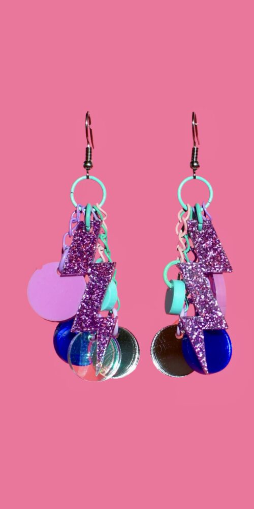 Näyttävät uniikit korvakorut DOP Lightning Cool titiMadam