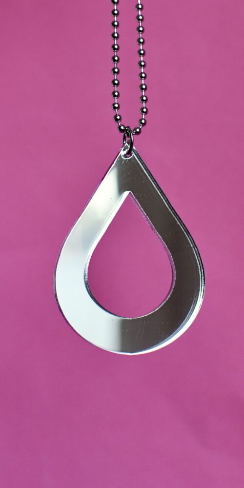 Iso Pisara kaulakoru hopea peili titiMadam Jewelry