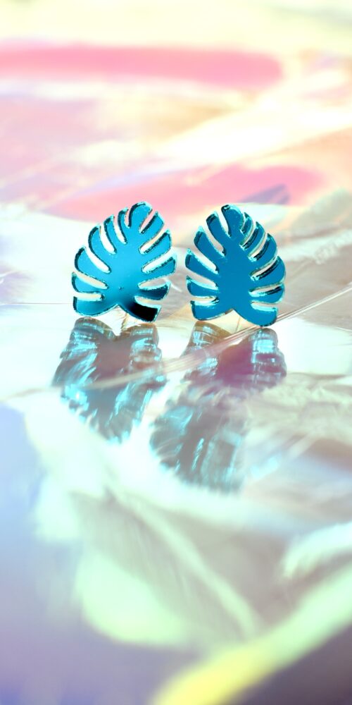 Monstera Nappikorvakorut jade peili titiMadam Jewelry