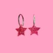 Pienet Glitter Tähti pinkit korvakorut renkaalla titiMadam Jewelry