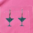 Pienet Cocktail korvakorut jade glitter renkaalla titiMadam Jewelry