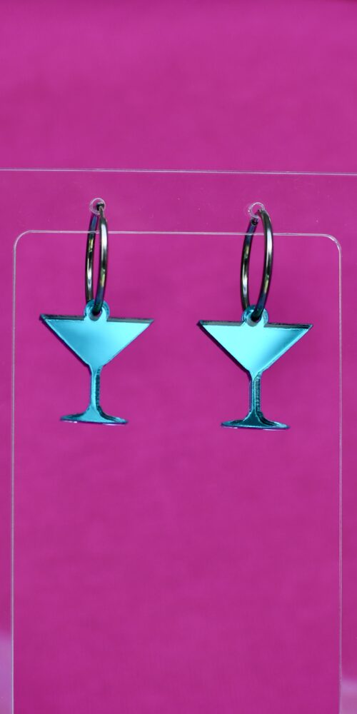 Pienet Cocktail korvakorut jade peili renkaalla titiMadam Jewelry