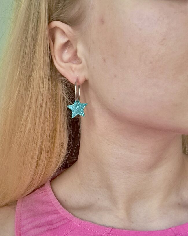 Pienet Glitter Tähti Korvakorut jade hoop renkaalla titiMadam Jewelry Pienet Glitter Tähti Korvakorut jade hoop renkaalla titiMadam Jewelry