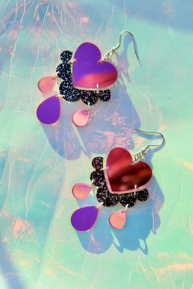 HeartDrop Moniväriset glitter Korvakorut titiMadam Jewelry HeartDrop Moniväriset glitter Korvakorut titiMadam Jewelry