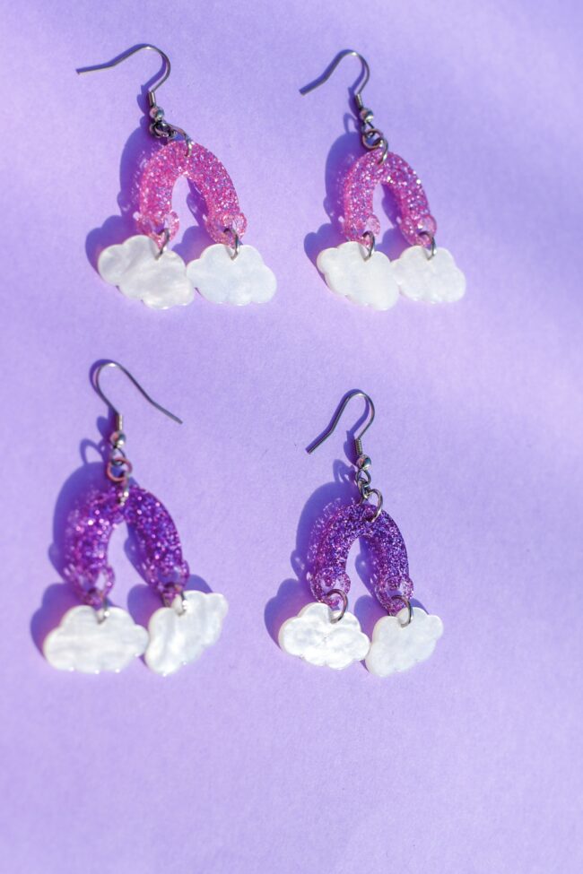 Sateenkaari Pilvellä glitter Korvakorut titiMadam Jewelry Sateenkaari Pilvellä glitter Korvakorut titiMadam Jewelry