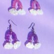 Sateenkaari Pilvellä glitter Korvakorut titiMadam Jewelry