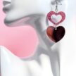 Ystävänpäivä Special Ruusukulta glitter Double Heart Sydän korvakorut titiMadam Jewelry