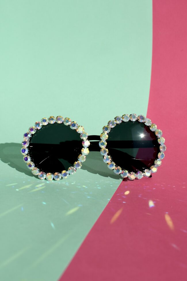 Pyöreät uniikit timantti aurinkolasit titiMadam Jewelry Pyöreät uniikit timantti aurinkolasit AB kirkas titiMadam Jewelry