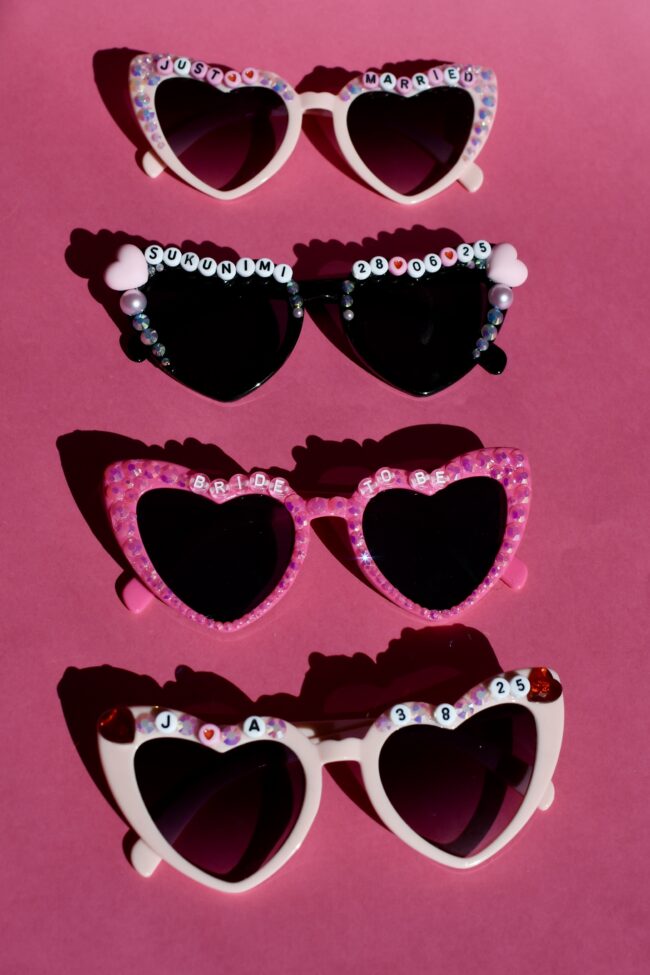 Customoitavat Sydän aurinkolasit häihin ja polttareihin titiMadam Jewelry Customoitavat Sydän aurinkolasit häihin ja polttareihin titiMadam Jewelry