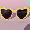 Keltaiset Sydän Timantti Ja Helmikoristeiset Aurinkolasit titiMadam Jewelry