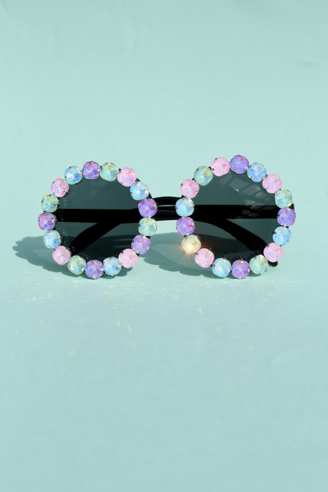 Moniväriset kotimaiset pastelli pyöreät timantti aurinkolasit titiMadam Jewelry Moniväriset kotimaiset pastelli pyöreät timantti aurinkolasit titiMadam Jewelry