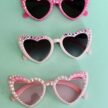 Pinkit Sydän aurinkolasit häihin ja polttareihin titiMadam Jewelry