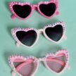 Vaaleanpunaiset Sydän aurinkolasit häihin ja polttareihin titiMadam Jewelry