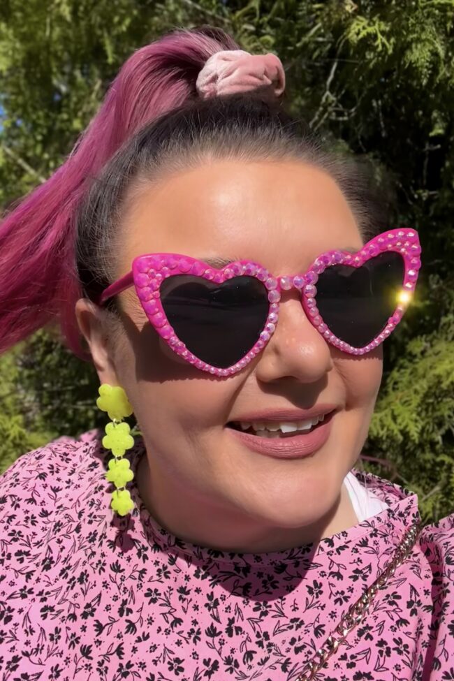 Pinkit Sydämen muotoiset timantti aurinkolasit titiMadam Jewelry Pinkit Sydämen muotoiset timantti aurinkolasit titiMadam Jewelry