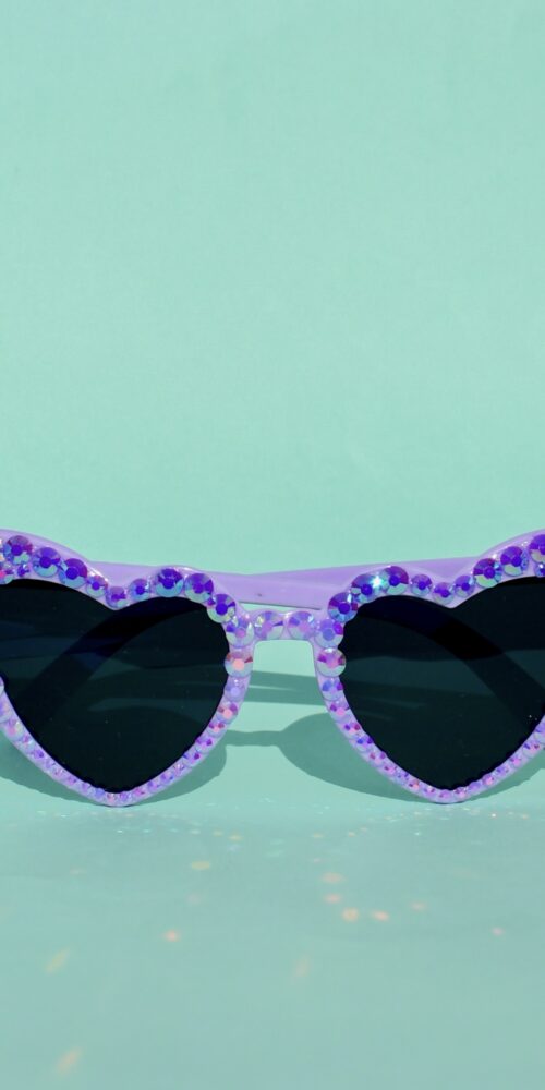 Sydämen malliset laventelit timantti aurinkolasit titiMadam Jewelry
